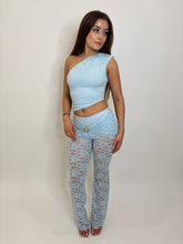 Load image into Gallery viewer, Baby Blue Talia Lace Flared Co-ord