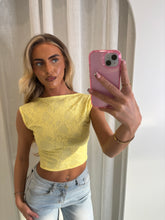 Load image into Gallery viewer, Yellow Vikki Backless Lace Top