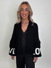 Load image into Gallery viewer, Black Love Oversized Cardigan