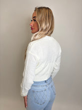 Load image into Gallery viewer, White Sasha Cropped Cardigan