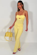 Load image into Gallery viewer, Yellow Jenson Rhinestone Pocket Jeans