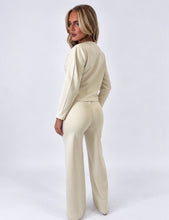 Load image into Gallery viewer, Cream Dani Button Front Tailored Co-ord Set