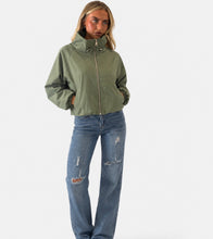 Load image into Gallery viewer, Khaki Sandra High-Neck Jacket