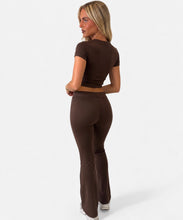 Load image into Gallery viewer, Brown Aisling Tie-Waist Trousers Co-ord