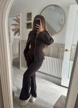 Load image into Gallery viewer, Chocolate Brown Bailey Sculpted Tracksuit