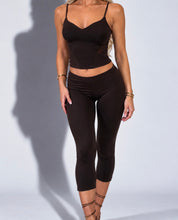 Load image into Gallery viewer, Brown Kate Cropped Cami Top & Capri Trousers Co-Ord