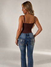 Load image into Gallery viewer, Chocolate Brown Eve Plunge Bodysuit