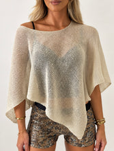 Load image into Gallery viewer, Cream Elsie Sheer Knit Shawl