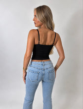 Load image into Gallery viewer, Black Shauna Ruched Cami Top