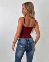 Load image into Gallery viewer, Burgundy Eve Plunge Bodysuit