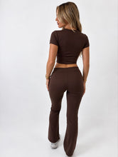 Load image into Gallery viewer, Chocolate Brown Aisling Tie-Waist Trousers Co-Ord