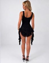 Load image into Gallery viewer, Black Lexi Sparkle Ruffle Playsuit