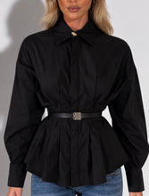 Load image into Gallery viewer, Black Sienna Cinched Shirt