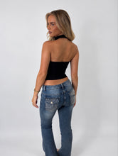 Load image into Gallery viewer, Black Abby High-Neck Halter Top