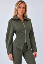 Load image into Gallery viewer, Khaki Green Bailey Sculpted Tracksuit
