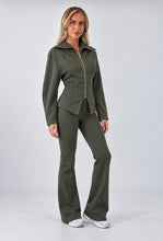 Load image into Gallery viewer, Khaki Green Bailey Sculpted Tracksuit