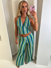 Load image into Gallery viewer, Blue Mona Crochet Co-Ord.