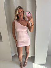 Load image into Gallery viewer, Pink Kiara One Shoulder Dress