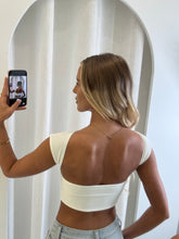 Load image into Gallery viewer, White Agatha Backless Top