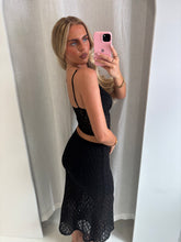 Load image into Gallery viewer, Black Saraid Crochet Co-Ord
