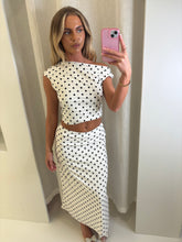 Load image into Gallery viewer, White Naomi Polka Dot Co-ord
