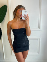 Load image into Gallery viewer, Black Emira Strapless Mini Dress
