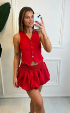 Load image into Gallery viewer, Red Sasha Waistcoat Co-ord
