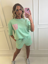 Load image into Gallery viewer, Green Lisa Rhinestone Pocket Co-ord
