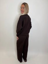 Load image into Gallery viewer, Brown Tara Logo Knit Co-ord
