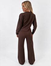 Load image into Gallery viewer, Chocolate Brown Dani Button Front Tailored Co-ord Set

