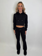 Load image into Gallery viewer, Black Ada Cropped Co-ord
