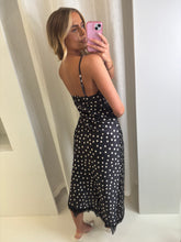 Load image into Gallery viewer, Black Paloma Polka Dot Maxi Dress
