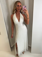 Load image into Gallery viewer, White Una Halter Maxi Dress
