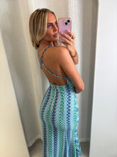 Load image into Gallery viewer, Blue Reagan Multi Print Maxi Dress
