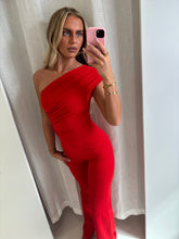 Load image into Gallery viewer, Red Shavon One Shoulder Jumpsuit
