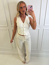 Load image into Gallery viewer, Cream Stripe Linen Sheridan Co-Ord
