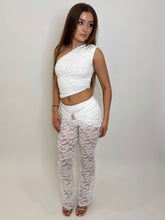 Load image into Gallery viewer, White Talia Lace Flared Co-ord
