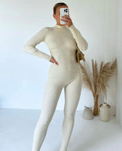 Load image into Gallery viewer, Cream Alaia Knit Jumpsuit
