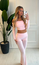Load image into Gallery viewer, Pink Rosanna Bardot Crop Top
