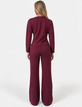 Load image into Gallery viewer, Burgundy Dani Button Front Tailored Co-ord Set
