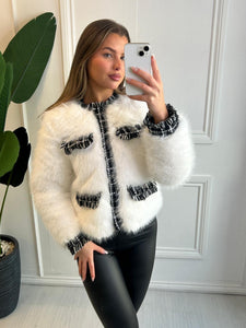 White Laura Faux Fur Jacket