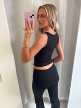 Load image into Gallery viewer, Black Brianna Button Lounge Co-Ord
