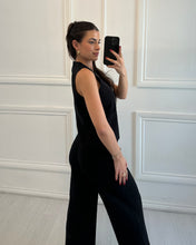 Load image into Gallery viewer, Black Winnie Gold Button Co ord
