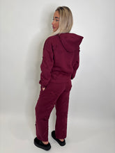 Load image into Gallery viewer, Wine Tiffany Cross Tracksuit
