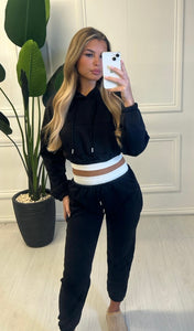 Black Blake Double Band Tracksuit