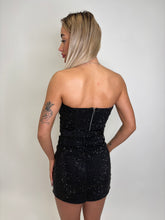 Load image into Gallery viewer, Black Denim Charleen Rhinestone Co-ord
