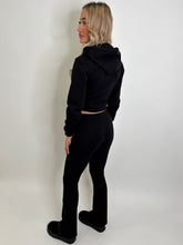 Load image into Gallery viewer, Black Ada Cropped Co-ord
