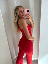 Load image into Gallery viewer, Red Shavon One Shoulder Jumpsuit
