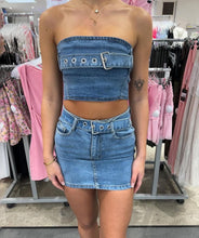 Load image into Gallery viewer, Blue Alicia denim buckle co-ord
