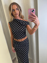 Load image into Gallery viewer, Black Naomi Polka Dot Co-ord
